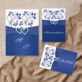 Royal Blue and White Save the Date Foto Card Ankündigungspostkarte (Personalisiere diese Kollektion eines unabhängigen Creators.)