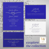Elegante Royal Blue Wedding Seating Chart