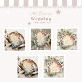 Hochzeit von Rost Blue Bloom Save The Date