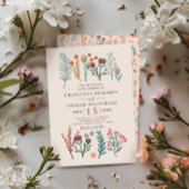 Rustikaler QR-Code Boho-Wildblumen Hochzeit RSVP