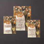 Rustikale Herbstblüte Twinkle Lights Hochzeit Einladung (Personalisiere diese Kollektion eines unabhängigen Creators.)