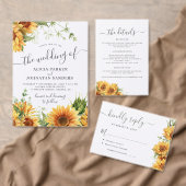 Rustic floral elegant wedding guest details begleitkarte (Personalisiere diese Kollektion eines unabhängigen Creators.)