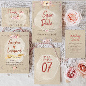 Rustic Boho Floral Kraft Wedding Save The Date