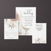Rustikal Boho Pampas Grass Orchid Save the Date Ankündigung (Personalisiere diese Kollektion eines unabhängigen Creators.)