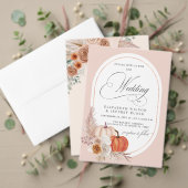 Rustic Boho Terracotta Pampas Pumpkin Hochzeit im  RSVP Karte (Personalisieren Sie die Kollektion dieses unabhängigen Creators. Test)