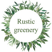 Simple rustic botanical green foliage krawatte