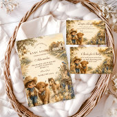 Rustikale Jungen Western Boho Babyparty Serviette