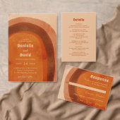 Rustikale Burnt Orange Arch Moderne Hochzeit Einladung (Personalisiere diese Kollektion eines unabhängigen Creators.)