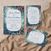 Rustic Chic Nautical Wedding RSVP Card (Personalisiere diese Kollektion eines unabhängigen Creators.)