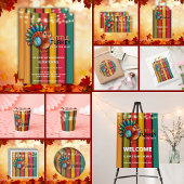 Rustikale, farbenfrohe kleine Türkei Babydusche Serviette