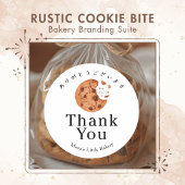 Rustikale Wasserfarbe-Cookie-Bite-Bäckerei Visitenkarte