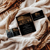 Rustic Copper Police Academy Graduation RSVP Karte