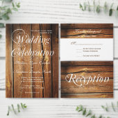 Rustikale Einladung zum Hochzeitsfeiern mit Stallh (Personalisiere diese Kollektion eines unabhängigen Creators.)