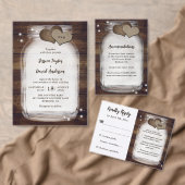 Rustikale Mason Jar Barn Wood Unterkunft Karten (Personalisiere diese Kollektion eines unabhängigen Creators.)