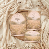 Rustic Countryside Garden Wedding Einladung