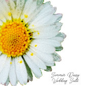 Rustic Daisy Summer Wedding Invitation Einladung