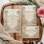 Rustic Desert Meadow Wedding Save The Date