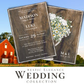 Rustic Wood Custom Wedding Gästebuch