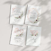 Rustikale Elegance Greenerity & Copper Wedding QR Einladung