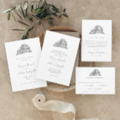 Budget Stall Sketch Rustikale Hochzeit Einladung