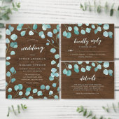 Rustikaler Eukalyptus und braunes Holz Vielen Dank Runder Aufkleber (Personalisiere diese Kollektion eines unabhängigen Creators.)