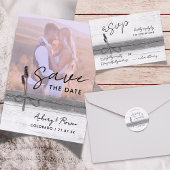 Einfache moderne kuppelrustikale Lavendel Hochzeit Mitteilungskarte