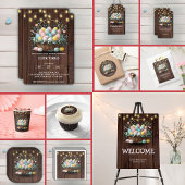 Rustikale Ostereier Babydusche Runder Aufkleber