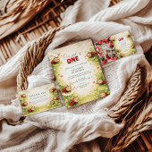 Rustic Floral Lady Bug 1st Birthday Serviette