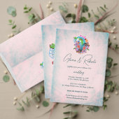 Spanische Blume Herz mexikanisch Hochzeit Retten S Einladung (Personalisieren Sie die Kollektion dieses unabhängigen Creators. Test)