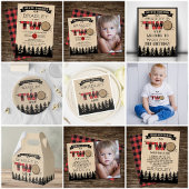 Rustikaler Wald Kariert Lumberjack Boys 2. Geburts Serviette