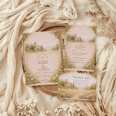 Rustic Garden Chapel Countryside Wedding Einladung