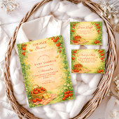 Rustic Garden Tomato Baby Shower Einladung