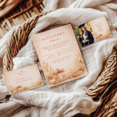 Rustic Gingham Pumpkin Fall Graduation Einladung