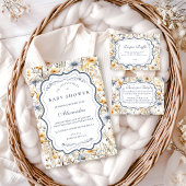 Rustic Golden Field Baby Shower Einladung