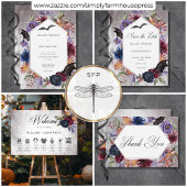 Rustikales Gotisches Abendessen zu Hochzeiten All In One Einladung