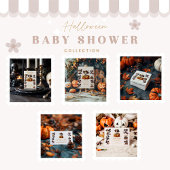 Rustikale Halloween Skeleton Babydusche Einladung