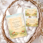 Rustic Hen and Chicks Baby Shower Einladung