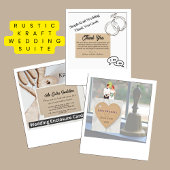 Kraft Wedding Script RSVP Karten