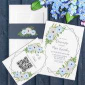 Rustic Light Blue and White Floral Quinceañera Geschenktütchen