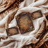 Rustic Moody Autumn Floral Bridal Shower Einladung