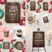 Rustic Oh Baby Donut & Sprinkle Kawaii Babydusche Dankeskarte