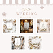 Rustikale Pine Ornament Winterhochzeit Einladung