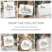 Pine Tree Rustic Christmas Feiertagskarte