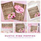 Rustikales Pink Poppies Quinceañera Banner