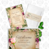 Elegante Vintage Burgundy Blush Pink Bläserne Hoch Planer