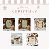 Rustikales Poinsettia Pine Christmas Party Einladung