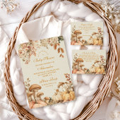 Rustikale Pumpkin-Pilzbücher für Baby Begleitkarte