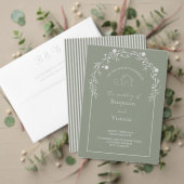 Minimalistischer Salbeigrüner Botanischer Kranz (Personalisieren Sie die Kollektion dieses unabhängigen Creators. Test)