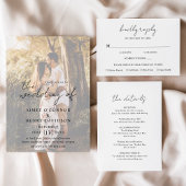 Aimee Rustic Script Modern Wedding Program