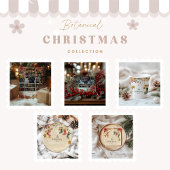 Rustikale Strumpf und Poinsettias Weihnachtsfeiert Serviette